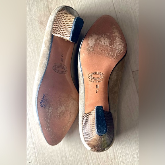 Mr. Jay Genuine Leather Made in Italy Kitten Heel Pointed Toe Shoe Women’s Sz 7 - Picture 7 of 8